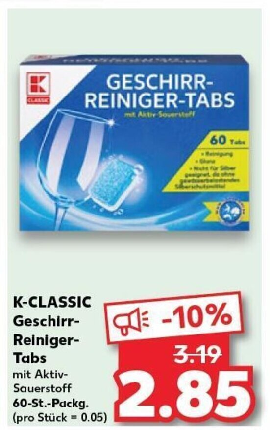K Classic Geschirr Reiniger Tabs All In 1 K-CLASSIC Geschirr-Reiniger-Tabs tilbud hos Kaufland