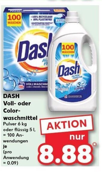 Kaufland DASH Voll- oder Color- waschmittel tilbud
