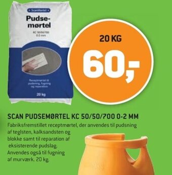 XL-BYG SCAN PUDSEMØRTEL KC 50/50/700 0-2 MM tilbud