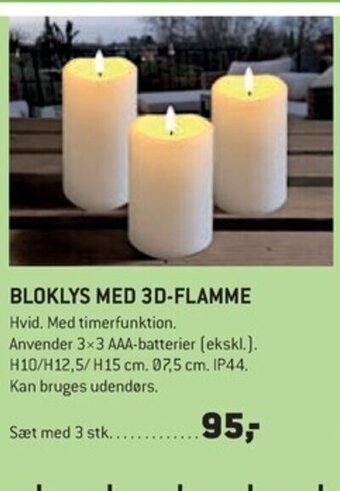 XL-BYG BLOKLYS MED 3D-FLAMME tilbud