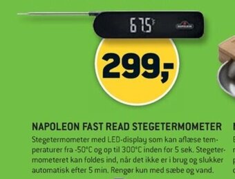 XL-BYG NAPOLEON FAST READ STEGETERMOMETER tilbud