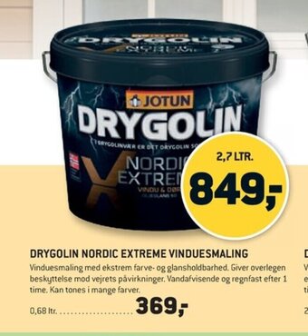 DRYGOLIN NORDIC EXTREME VINDUESMALING