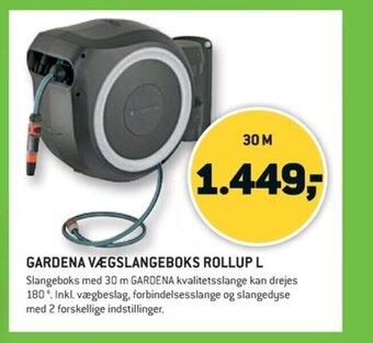 XL-BYG GARDENA VÆGSLANGEBOKS ROLLUP L tilbud