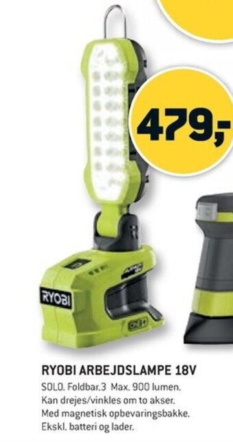 RYOBI ARBEJDSLAMPE 18V