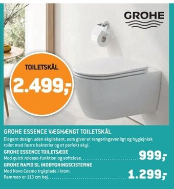 XL-BYG GROHE ESSENCE VÆGHÆNGT TOILETSKÅL tilbud
