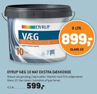 XL-BYG DYRUP VÆG 10 MAT EKSTRA DÆKKENDE tilbud