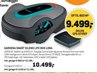 XL-BYG GARDENA SMART SILENO LIFE 800 LONA tilbud