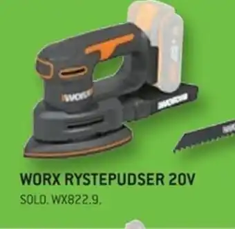 XL-BYG WORX RYSTEPUDSER 20V SOLO. WX822.9. tilbud