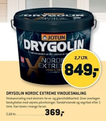 XL-BYG DRYGOLIN NORDIC EXTREME VINDUESMALING tilbud