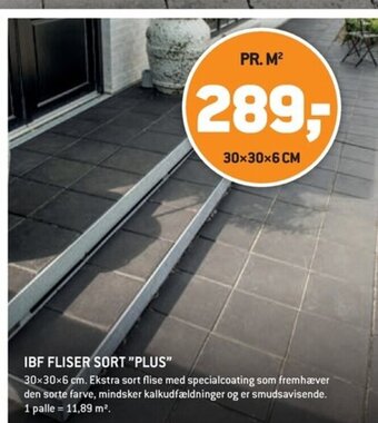 XL-BYG IBF FLISER SORT "PLUS" tilbud