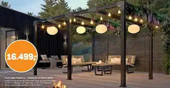 XL-BYG PLUS CUBIC PERGOLA - 3 MODULER M/TOKYO HEGN tilbud