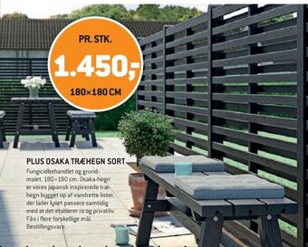 XL-BYG PLUS OSAKA TRÆHEGN SORT, tilbud