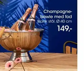 Bilka Champagne- bowle med fod tilbud