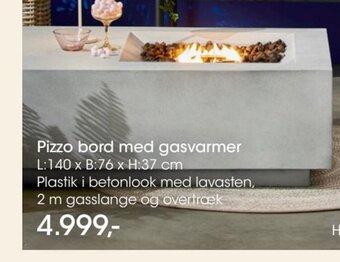 Bilka Pizzo bord med gasvarmer tilbud