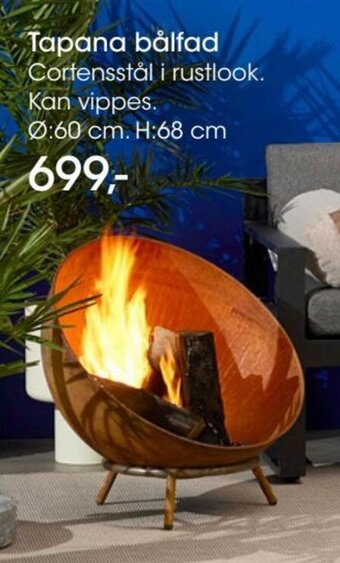 Bilka Tapana bålfad tilbud