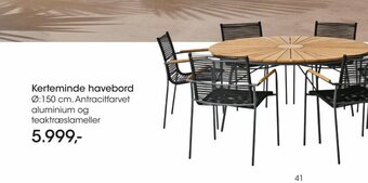 Bilka Kerteminde havebord tilbud