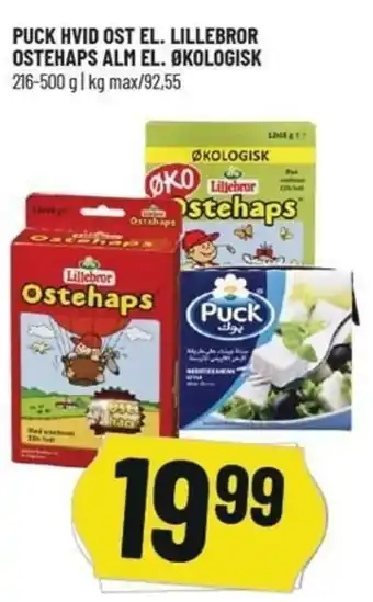 Løvbjerg Puck Hvid Ost El. Lillebror Ostehaps Alm El. økologisk 216-500g tilbud