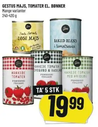 Løvbjerg Gestus Majs, Tomater El. Bønner 24-420g tilbud