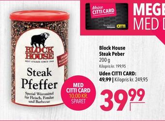 Citti Block house steak peber tilbud