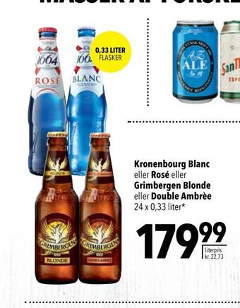Citti Kronenbourg blanc eller rosé eller grimbergen blonde eller double ambrèe tilbud