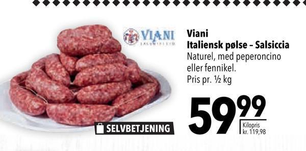 Citti Viani italiensk pølse - salsiccia tilbud