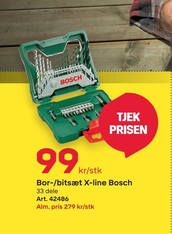Byggmax Bor-/bitsæt x-line bosch tilbud