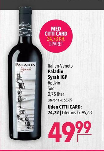 Paladin syrah igp