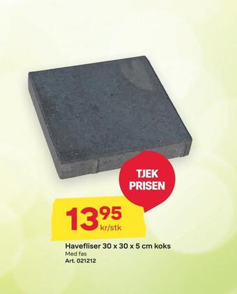 Havefliser 30 x 30 x 5 cm koks