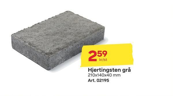 Byggmax Hjertingsten grå tilbud