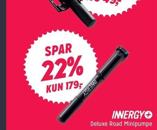 Fri BikeShopOFFLINE Innergy deluxe road minipumpe tilbud