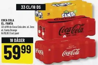 Løvbjerg Coca Cola El. Fanta 33cl tilbud