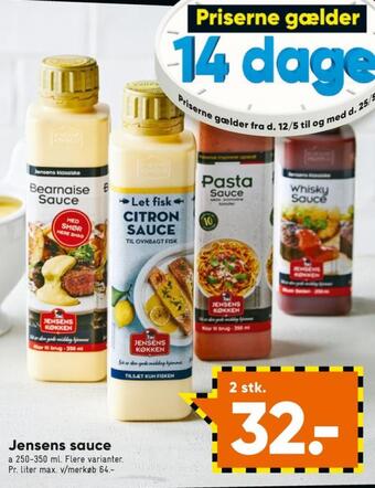Bilka Jensens køkken sauce flydende tilbud