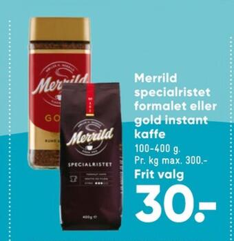Bilka Specialristet kaffe formalet tilbud