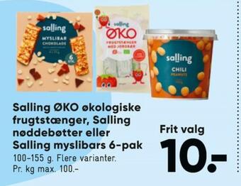 Bilka Salling øko frugtstænger tilbud