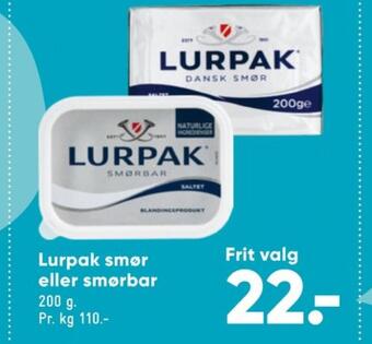 Bilka Lurpak smør saltet tilbud