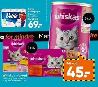 Bilka Whiskas kattefoder tilbud