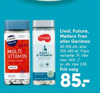 Bilka Livol multi vitaminer tilbud
