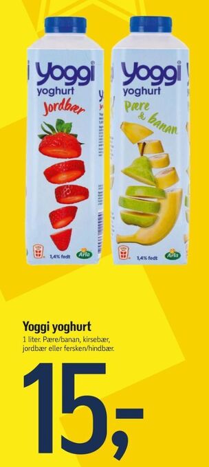 Føtex Yoggi yoghurt pære & banan tilbud