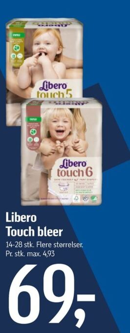 Føtex Touch bleer str 6 13-20 kg tilbud