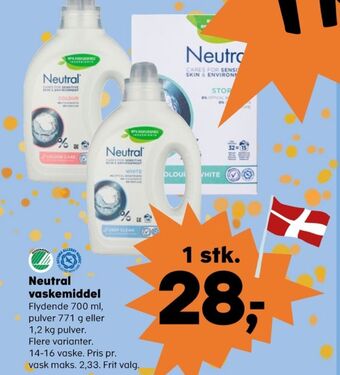 Kvickly Neutral vaskemiddel-flydende tilbud