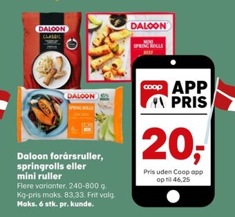 Kvickly Daloon forårsruller tilbud