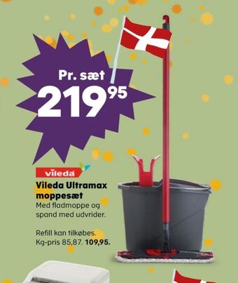 Kvickly Vileda moppesæt tilbud