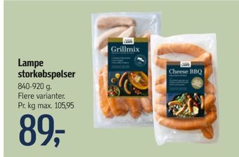 Slagter lampe grillpølser