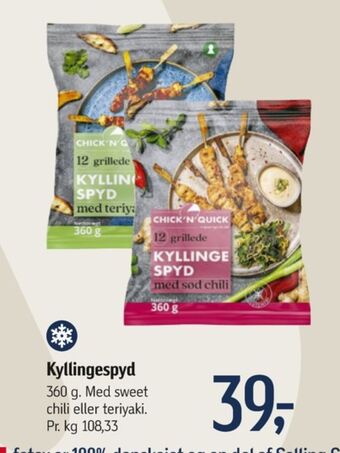 Føtex Chick n quick kyllingespyd tilbud