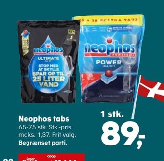Kvickly Neophos maskinopvask-tabs tilbud