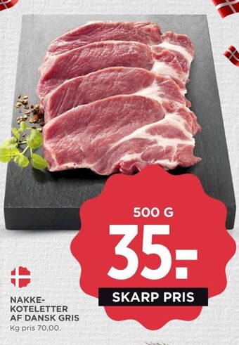 MENY Ukendt nakkekoteletter tilbud