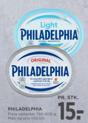 MENY Philadelphia flødeost light tilbud