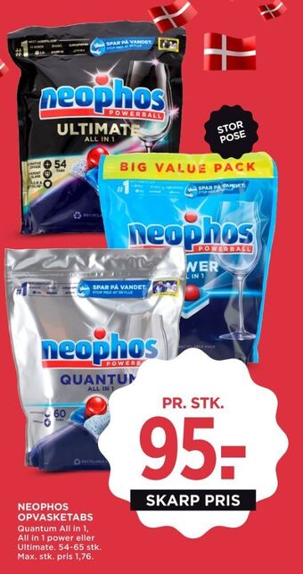 MENY Neophos maskinopvask-tabs tilbud