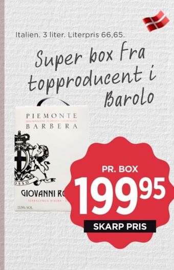 MENY Ukendt italiensk rødvin tilbud