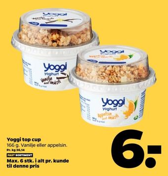 Netto Yoggi yoghurt appelsin med müsli top tilbud